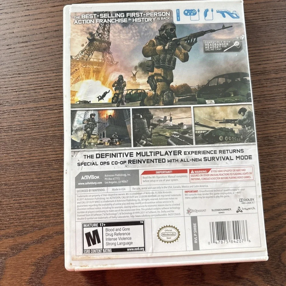 Call of Duty: Modern Warfare 3 (Nintendo Wii, 2011) CIB Complete Tested
